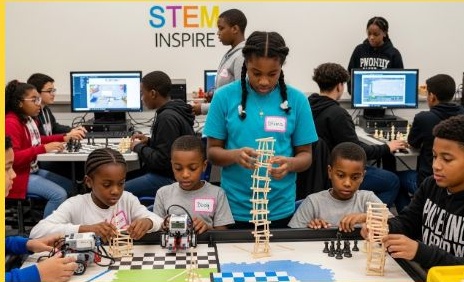 Chess, robots and building at a STEM Inspire session